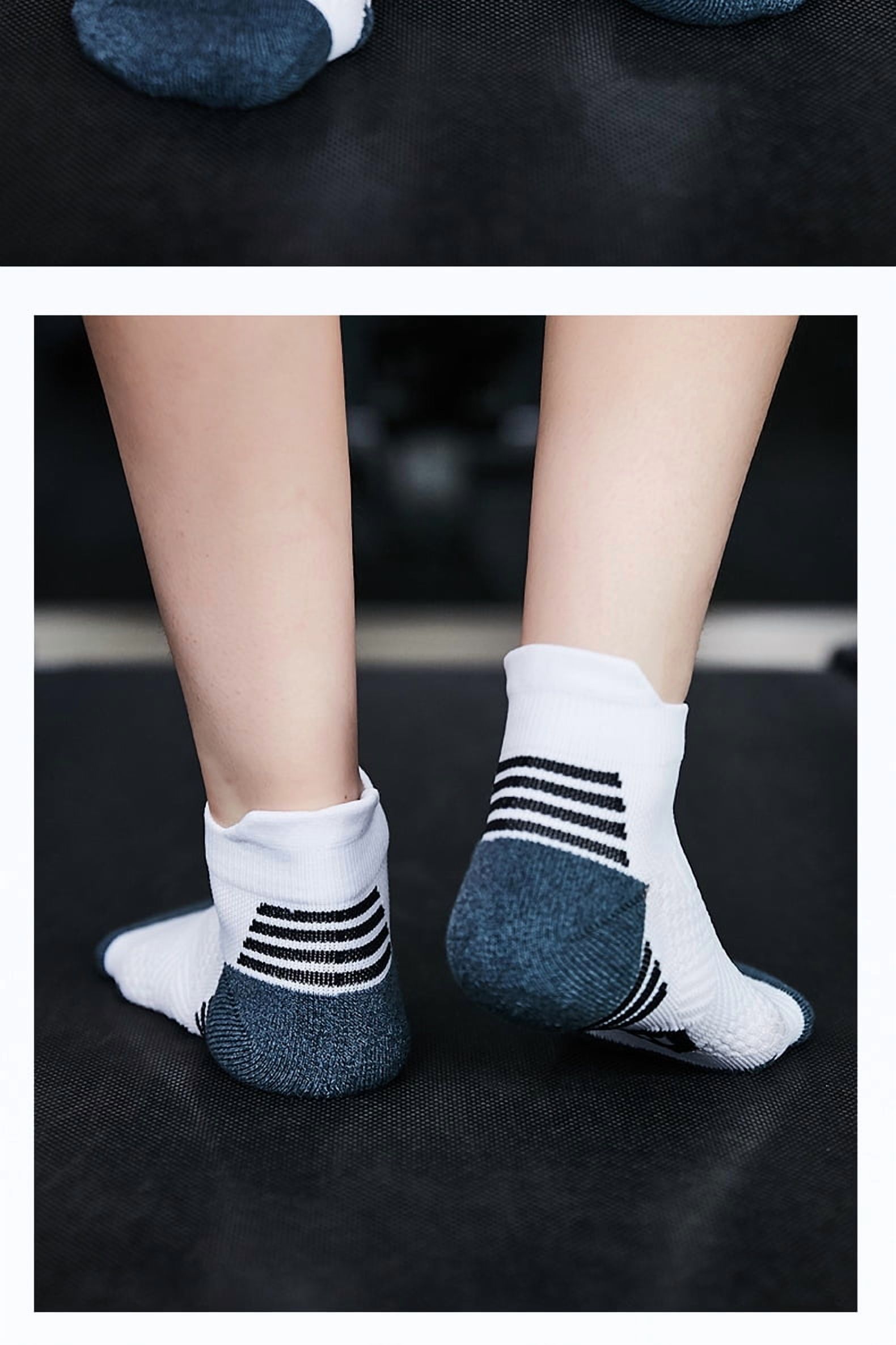 Zhuge 6 pairs of Unisex No Show Anti-Slip Liner Socks, Low-Cut Invisible Ankle Socks for Athletic, Running & Casual Wear，White，M(size：40-44)