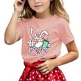 thumbnail image 1 of MEZZALL Children Casual Letter Pattern Print Multicolor T-Shirts Round Neck Short Sleeve Tshirts, Pink, 12-13 Years, 1 of 4