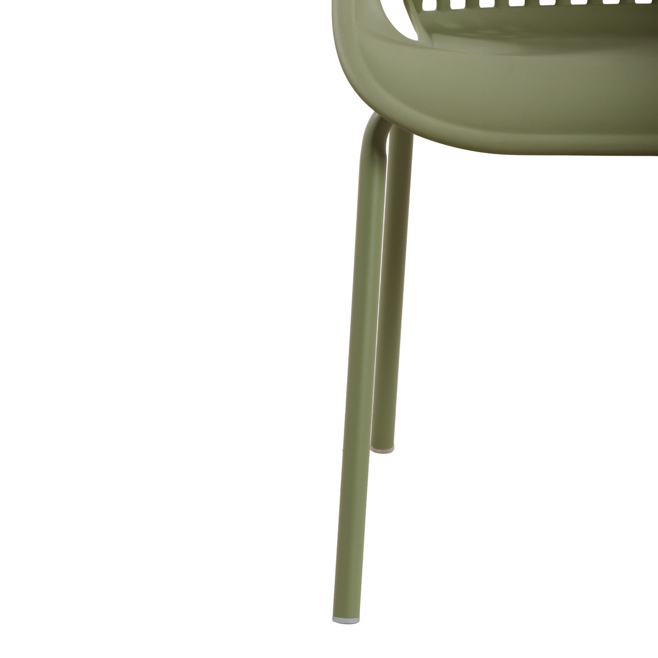 Christopher Knight Home 3-Piece Outdoor Bistro Set, Round Plastic Patio Table and Chairs, Sage Green