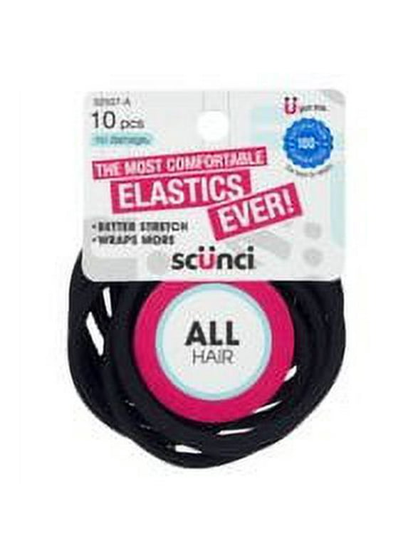Scunci Nylon Elastics All Hairbands, 10 Ea