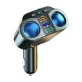 thumbnail image 2 of Car Charger,Car Cigarette Lighter Splitter, 2-Socket Cigarette Lighter Adapter with LED Voltmeter, Dual USB QC3.0 Type-C 20W PD Fast Car Charger, Splitter Adapter for Smart Phone Dash Cam, 2 of 6