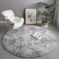 thumbnail image 1 of Plush Round Rug Fluffy White Carpets For Living Room Soft Home Decor Bedroom, 1 of 5