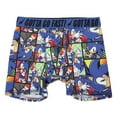 thumbnail image 3 of Bioworld 4pk Boys Stretch Sport Boxer Briefs, Sonic Character Underpants for Kids, 3 of 5
