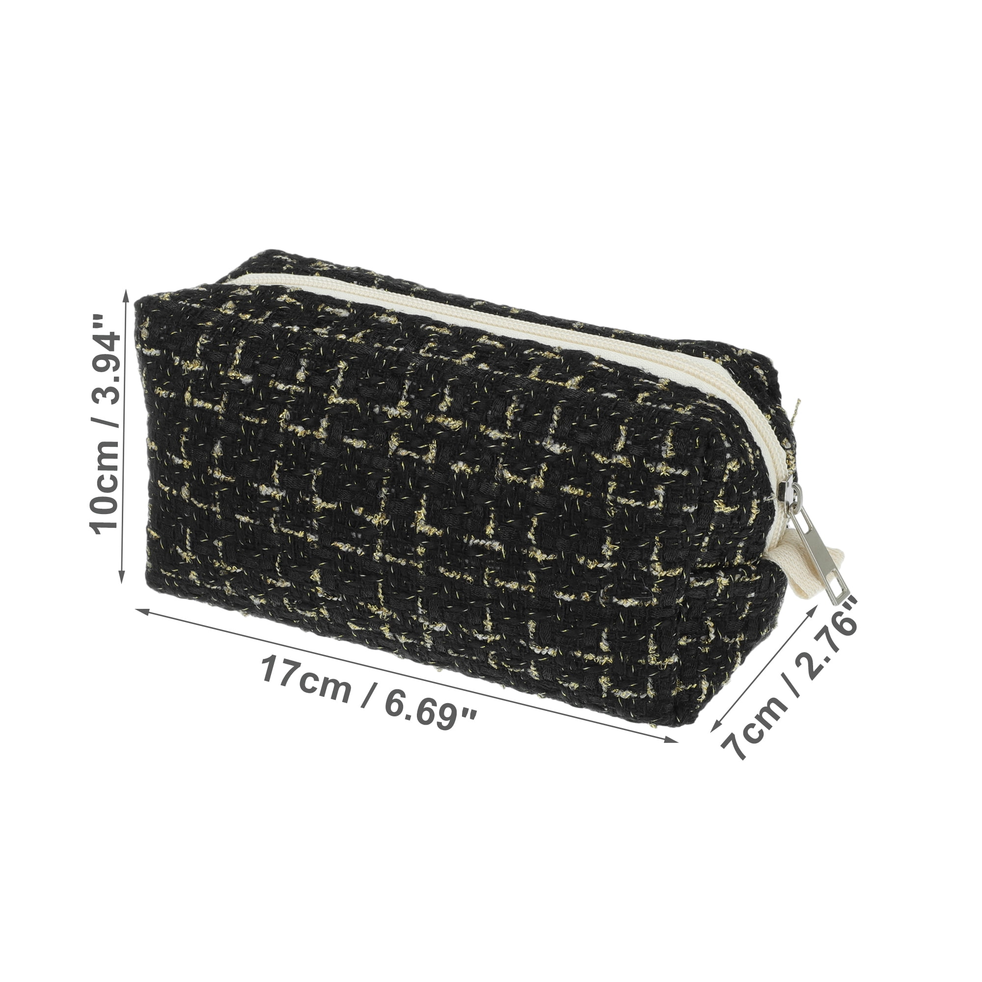Unique Bargains 1Pc Durable Portable Travel Elegant Cosmetic Bag for Women Black