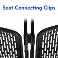 thumbnail image 3 of Mainstays Premium Breathable Resin Folding Chair, Black (Set of 4), 3 of 12