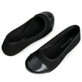 thumbnail image 4 of Alpine Swiss Kelly Women’s Ballet Flats | RUNS SMALL SIZE UP | Comfortable Dress or Casual Shoes | Two Tone Cap Toe Slip On Flats | Anti-Slip Sole, 4 of 6