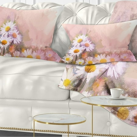 Gerbera Flowers On Soft Color Back Floral Throw Pillow Walmart Com