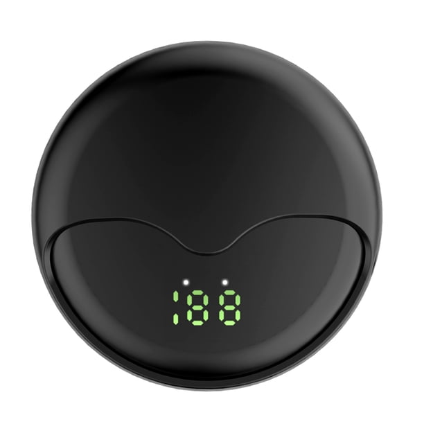 Auriculares inalámbricos con sonido estéreo Auriculares con cancelación de ruido 5.1 compatibles con Bluetooth con estuche de carga Auriculares TWS Pantalla de alimentación Negro Yuarrent EL005433-01