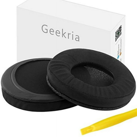 Geekria Comfort Velour Replacement Ear Pads for ATH-Ad1000x Ad2000x Ad900x Ad700x A500 AD500x A500x A700 A900x Headphones Ear Cushions, Headset Earpads, Ear Cups Cover Repair Parts (Black)