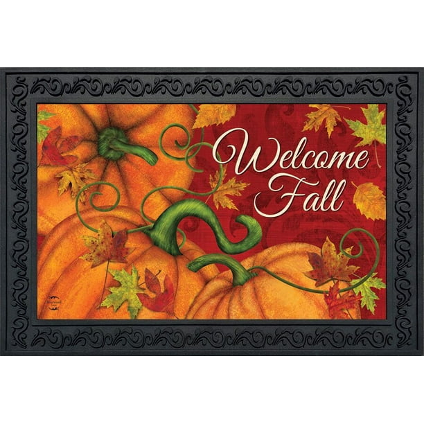 Pumpkin Patch Fall Doormat Autumn Indoor Outdoor 18" x 30