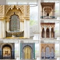 thumbnail image 2 of Morocco Vintage Architecture Arch Shower Curtain Polyester Fabric Washable Bathroom Curtain With Home Art ration, 2 of 7