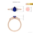 thumbnail image 5 of ANGARA Lab Grown Blue Sapphire Engagement Ring with Diamonds for Women in 14K Rose Gold (Size-7x5mm) | September Birthstone, Anniversary, Jewelry Gift for Women | Lab-Grown Blue Sapphire Ring, 5 of 8
