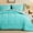 Turquoise/Light Grey, variant on RUIKASI 5 Pieces Comforter Set with Sheets - Bed in a Bag with Comforter and All Season Sheets, Pillowcases,Navy,Twin