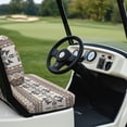 thumbnail image 6 of Pzuqiu Golf Cart Cushion Cover and Backrest Cover Portable, Compatible with Vehicle Golf Carts, Golf Cart Front Seat Cover Set Fit for Club Cars Ezgo, Geometric Pattern, 6 of 10