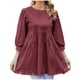 thumbnail image 1 of Ropa de mujer de primavera, color sólido, cuello redondo, manga de siete puntos, gran columpio, parte superior informal suelta Fridja  NMB3027, 1 of 8