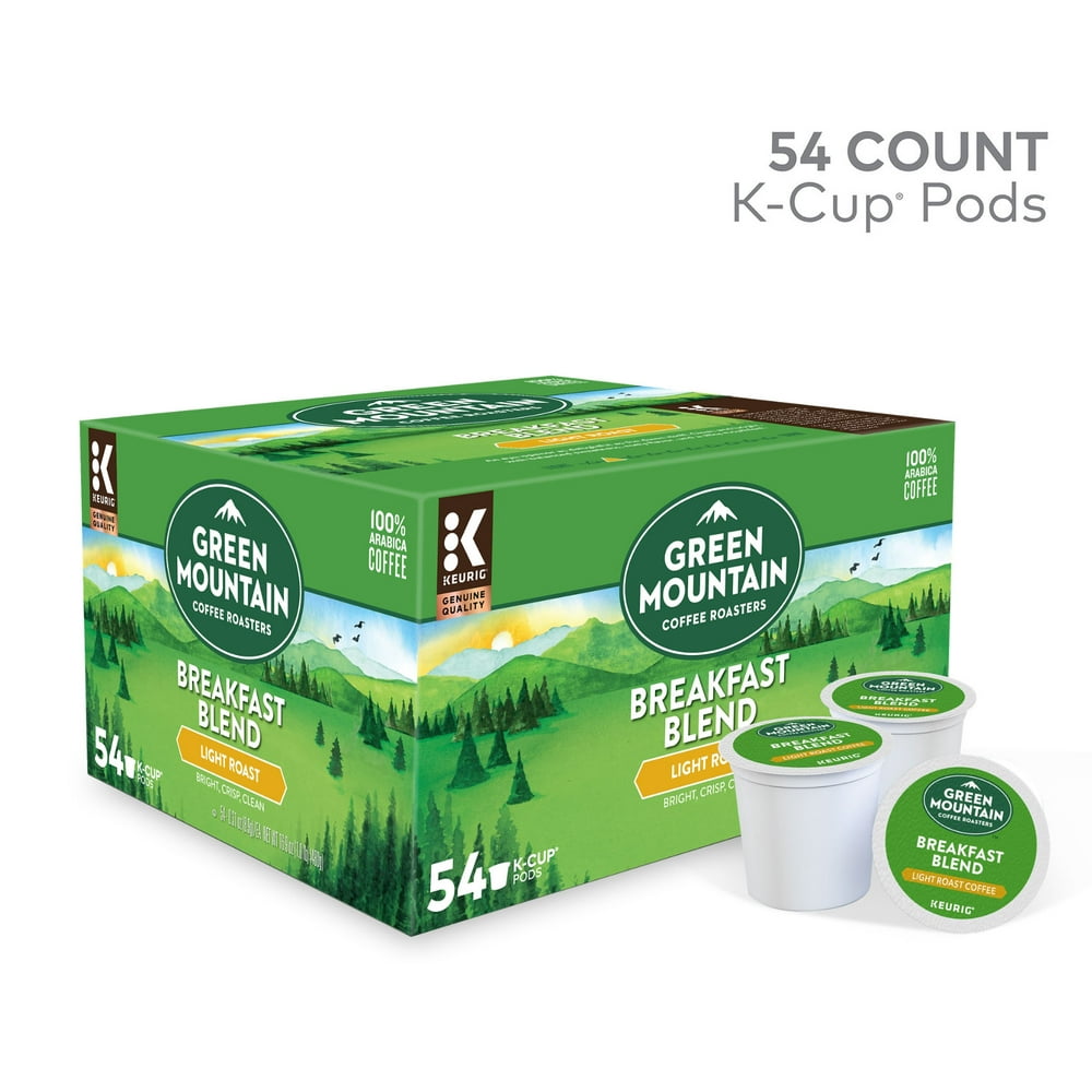 Green Mountain Coffee Breakfast Blend KCup Pods, Light Roast, 54 Count