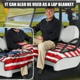 thumbnail image 4 of SEANATIVE American Flag Golf Cart Seat Covers for Club Car Washable Golf Cart Seat Blanket Covers with 4 Front Pockets Breathable Golf Cart Front Seat Cover for 2 Passenger Suitable for All Seasons, 4 of 7