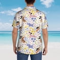 thumbnail image 6 of Daiia Floral Puppy Hawaiian Shirt for Men Gentle Cotton Regular Short Sleeve Casual-3X-Large, 6 of 9