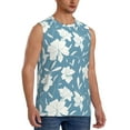thumbnail image 2 of Fotbe Men's Lilies Flowers Print Men's Sleeveless Muscle Tank Tops Casual T-Shirts for Gym Workout Beach-Large, 2 of 8
