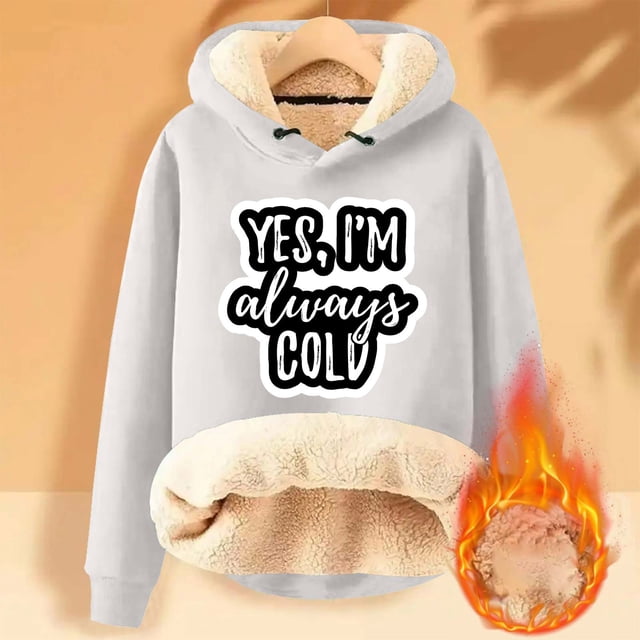 DPTALR Sweat à Capuche d'Hiver Chaud pour Femmes avec Poche Manches Longues
