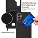 thumbnail image 5 of For Samsung Galaxy A16 5g 4g Case Liquid Silicone Card Holder Phone Back Cover With Lanyard - Green, 5 of 5