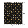 thumbnail image 5 of Black Sun Moon Star Pattern Shower Curtain 72"x84" ,Bathroom Decorative Shower Curtains Set with 12 Hooks,Modern Waterproof Washable Shower Curtain, 5 of 6