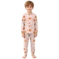 thumbnail image 3 of NIEWTR Girls Boys Halloween Pajamas 2 Piece Graphic Long Sleeve Long Pants Pajama Set Kids Cute Pj Soft Holiday Sleepwear, 3 of 8