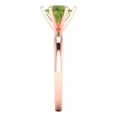 thumbnail image 3 of Solitaire Engagement Ring for Women - 1.5ct Natural Peridot in 14K Rose Gold Promise Ring, 3 of 6