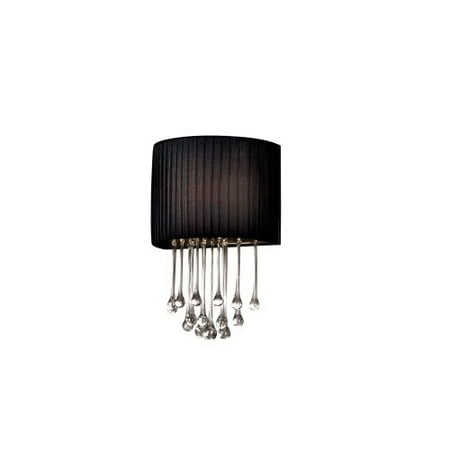 Eurofase Lighting Crystal Sconce - Eurofase Lighting 16036 Penchant 1 Light Wall Sconce with Hanging Crystal Accent