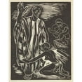thumbnail image 3 of Letterio Calapai 20x24 Black Modern Framed Museum Art Print Titled - How God Fix Jonah Pl14 (1946), 3 of 5