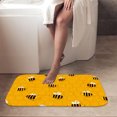 thumbnail image 4 of 1pc Bee Pattern on Honeycomb Absorbent Non-Slip Bathroom Thickened Flannel Rug Decor,Soft,Quick Drying,Suitable For Indoor/outdoor Use,Bathrooms,Bedrooms,Kitchens,Terrace,Laundry Rooms,16"x24", 4 of 9