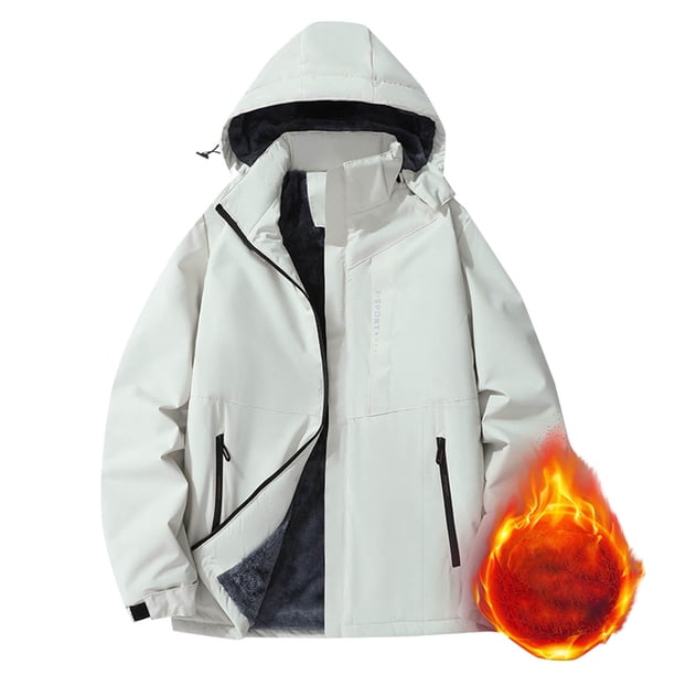 Puntoco Chaqueta Con Capucha Extraíble Y Gruesa De Terciopelo Para Hombre, Abrigo Holgado De Moda Para Tiempo Libre, Para Invierno