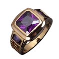 thumbnail image 1 of Visland Bague Forme Carrée 4 Couleurs en Acier Inoxydable pour Homme d'Affaires pour la Vie Quotidienne, 1 of 7