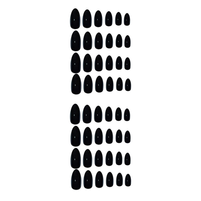 Qarigey 24 Pieces False Nails Press-on Stick-on Full Tips Nail DIY Fingernails Wearable Tips Manicure Supplies Art Sticker Cover Tools Negro 2piezas Qarigey CBP469618
