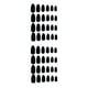 thumbnail image 1 of Qarigey 24 Pieces False Nails Press-on Stick-on Full Tips Nail DIY Fingernails Wearable Tips Manicure Supplies Art Sticker Cover Tools Negro 2piezas Qarigey CBP469618, 1 of 6