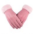 thumbnail image 1 of RV 2 pares de guantes cálidos de felpa para adultos con calefacción automática para otoño e invierno, guantes para la boca de piel de ante con pantalla táctil a prueba de viento para montar en bicicleta eléctrica Rojo Verde, 1 of 5