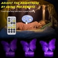 thumbnail image 4 of AVEKI Butterfly Night Light, Butterfly Gifts for Kids Girls, Animal LED 3D Lamp Illusion with Remote Control 16 Colors Changing + Timer + Dim Function A0514, 4 of 8