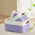 thumbnail image 4 of Large Foldable Storage Box | Thickened Cloth Organizer for Wardrobe, Toys & Snacks | Purple Household Storage Bin | 20x20x15cm Collapsible Container, 4 of 6