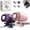 Gray Pink, variant on 2026 Car Clip on Air Conditioner Fan with LED Display, Portable Mini Cooling System for Auto Vehicle, USB Rechargeable Battery Powered Gadget, 360° Rotation Adjustable 199 Speeds Truck Tent