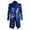Blue, variant on Mardi Gras blazer for men Men's Sequinned Casual Style Bow Tie For Stage Performances With Long Sleeved Suit Jacket