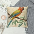 Autua Bird Branch Colorful Graphic Decorative Upholstery Cushion