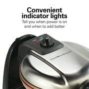Hamilton Beach Durathon Belgian Waffle Maker with Removable Non-Stick Grids, Roataing Waffle Iron, Stainless Steel