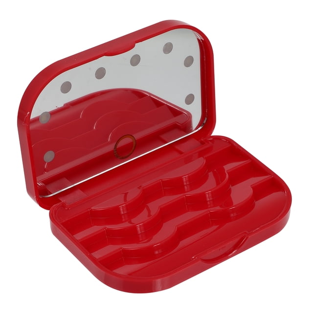 Miangastore Étui à Cils Rouge Plastique Lot de 1 4.3x2.8in