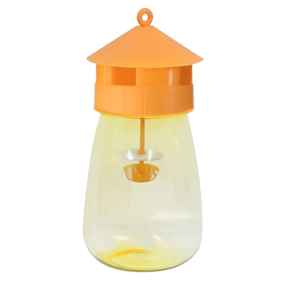 Fruit Fly Traps, Indoor Gnat Trap for Home Kitchen & Houseplants, Reusable Non鈥慣oxic Flying Insect Catcher with Pagoda Lid, Transparent Yellow PVC Insect Trap