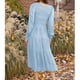 thumbnail image 3 of Vestido Maxi Fluido, Elegante Vestido De Cuello Redondo En Capas Plisado Para Ir De Compras Para El Trabajo Para Dama ANGGREK No, 3 of 5