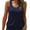 Navy blue, variant on Women V Neck Tank Tops Summer Ribbed Sleeveless Casual Tops Loose Fit Banded Bottom Shirts
