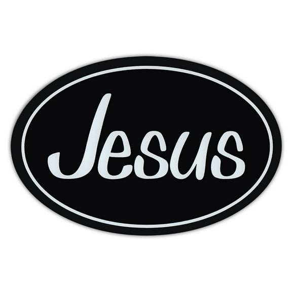 Oval Shaped Car/Refrigerator Magnet - Jesus - Religious, Christianity, Church, God
