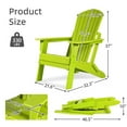 thumbnail image 5 of Aoodor Outdoor Folding Adirondack Chair 33.4x29.5x37.2 Inch, 5 of 9