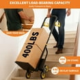 thumbnail image 4 of Garvee Stair Climbing Cart, Heavy-Duty Stair Climbing Hand Truck with Telescoping Handle & 6 Wheels, 440 Lb Capacity, Dolly Cart for Home, Moving, Groceries, Warehouse (Black+Yellow), 4 of 7