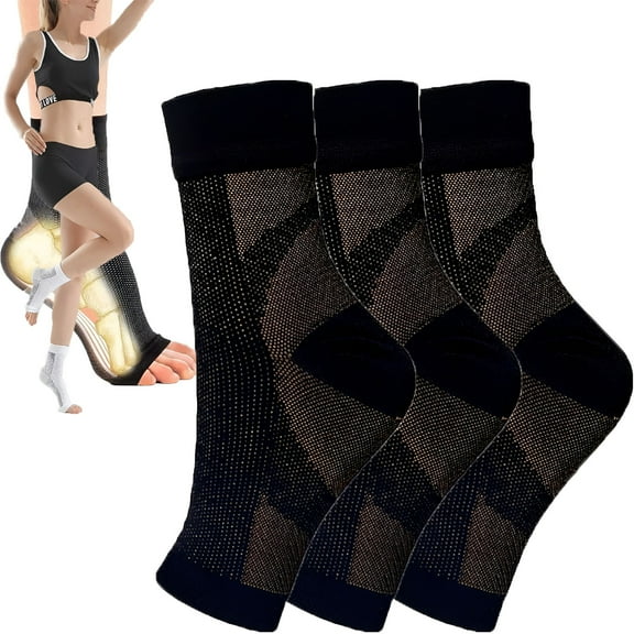 TELOLY 3 Pairs Soothe Relief Socks Neuropathy Socks for Men Women